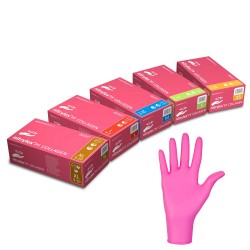 Rękawiczki Nitrylowe bezpudrowe z kolagenem S