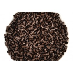 Mikroringi metalowe 100 sztuk, tulejki miedziane do przedłużania włosów, kolor 5 (Brown – Brązowy)